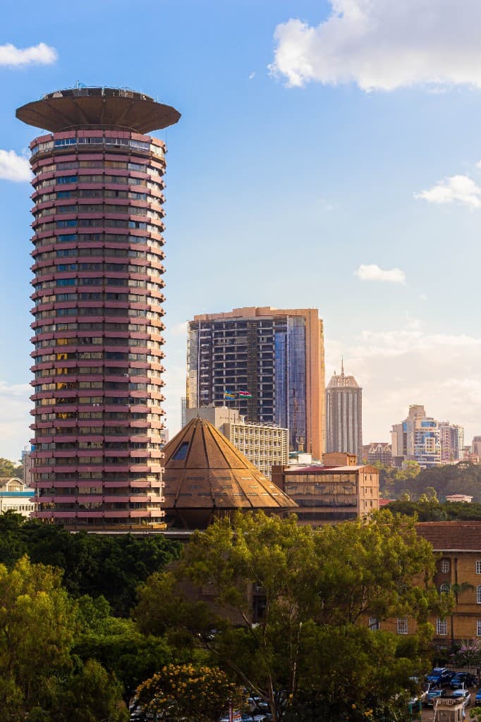 Nairobi skyline featuring the Kenyatta International Convention Centre